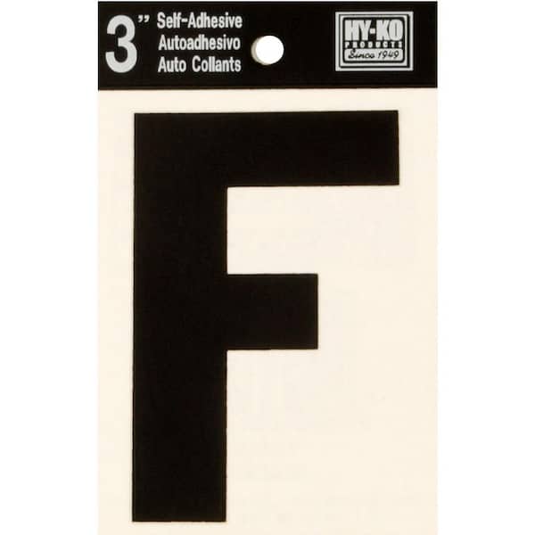 HY-KO 3 in. Vinyl Letter F