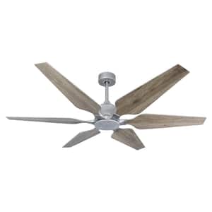 Optum 60 in. Indoor/Outdoor Brushed Nickel Smart Ceiling Fan with Remote Control