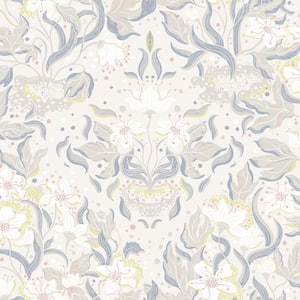 Lisa Bone Floral Damask Non-Pasted Non-Woven Paper Wallpaper