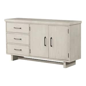 Bronin Natural Wood 60 in. Buffet Server with Drawers