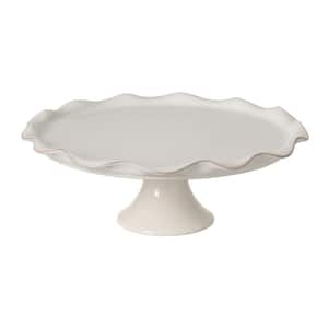 Cook and Host Ruffled 1-Tier White Cake Plate