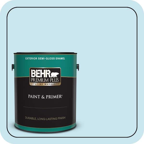 BEHR PREMIUM PLUS 1 gal. #550C-2 Sapphireberry Semi-Gloss Enamel Exterior Paint & Primer
