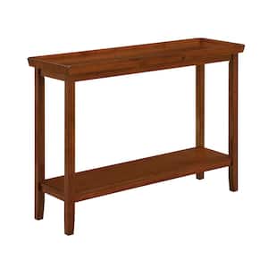 Ledgewood 48 in. Cherry 34 in H Rectangle Wood Console Table with Shelf