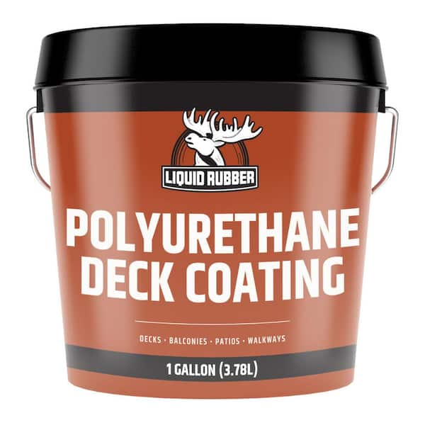 Unbranded Liquid Rubber Smooth Polyurethane Deck Coating, Saddle Brown, 1 Gal.