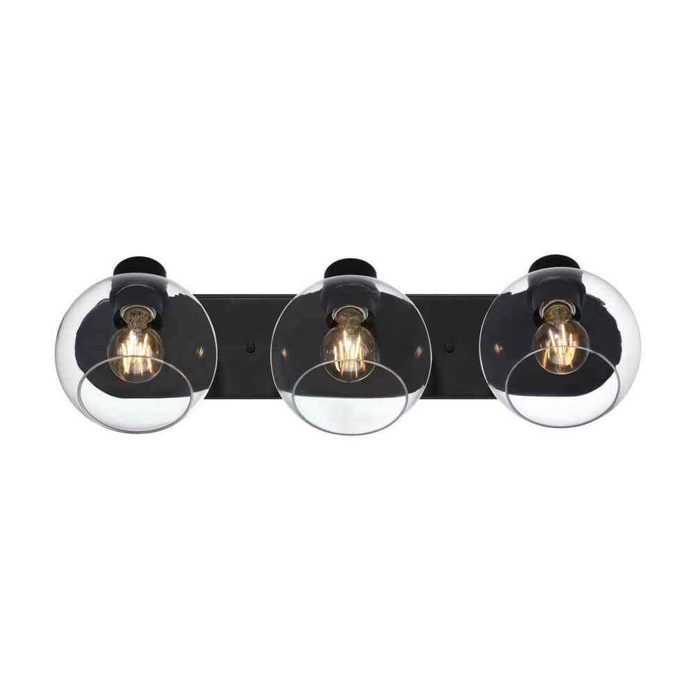 Westinghouse 6127900 Hyson 3 Light 24  Wide Vanity Light - Black