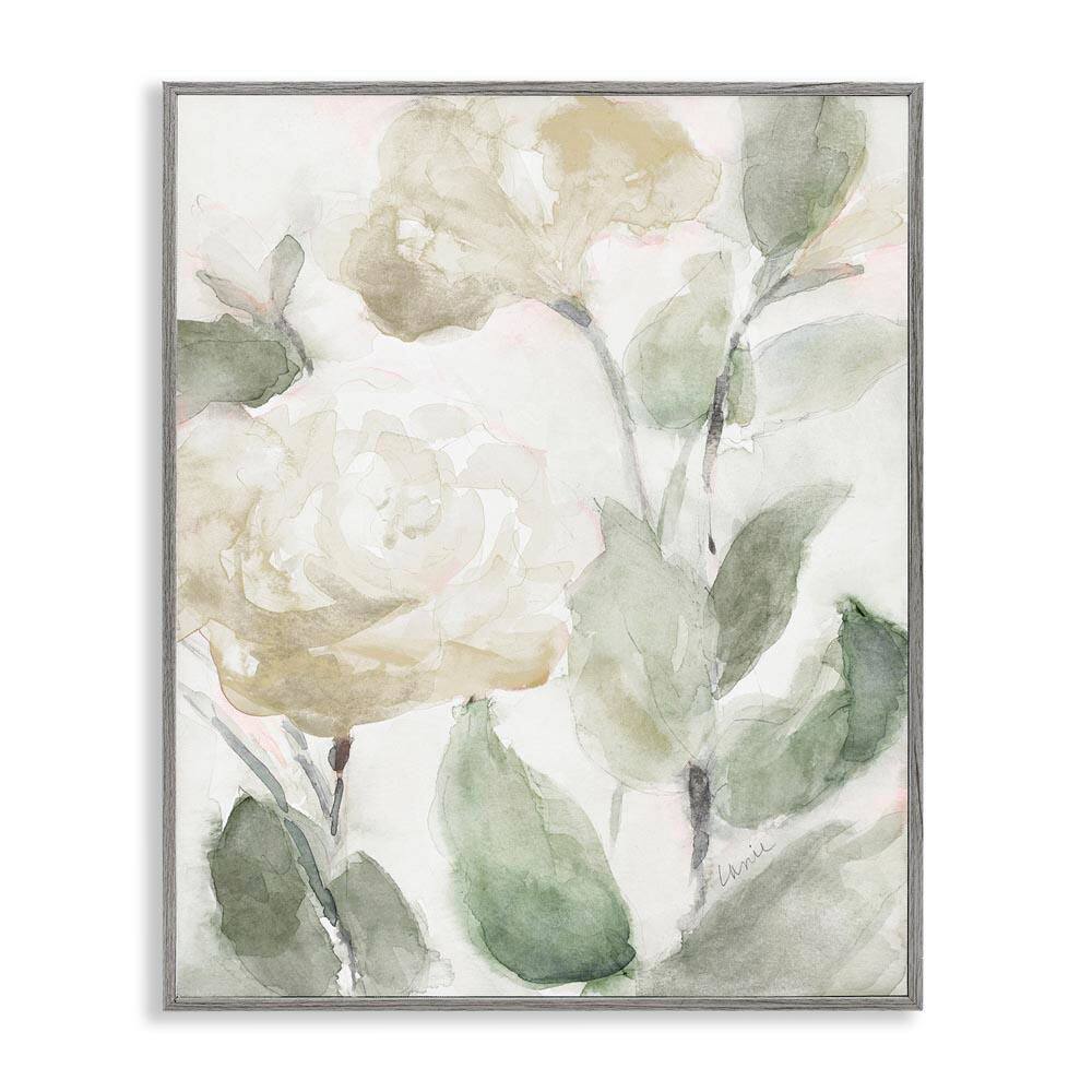 Charming Abstract Florals by Lanie Loreth Gray Framed Giclee Art Print Nature 11 in. x 14 in. price history on PriceWatchPro