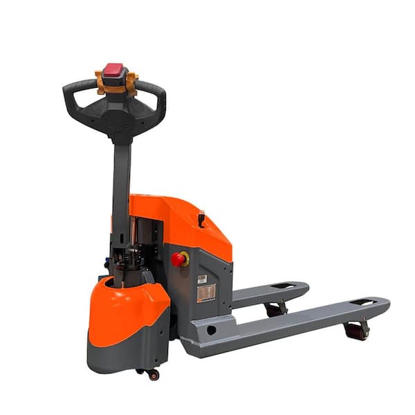 Orange 3,900 lbs. Electric Pallet Truck 24V/65AH Battery Walkie Pallet Jack with Built-In Charger