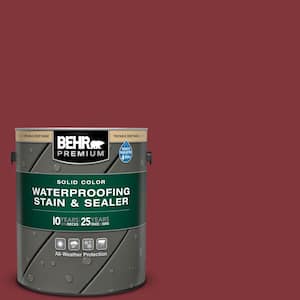 1 gal. #S-H-170 Red Brick Solid Color Waterproofing Exterior Wood Stain and Sealer