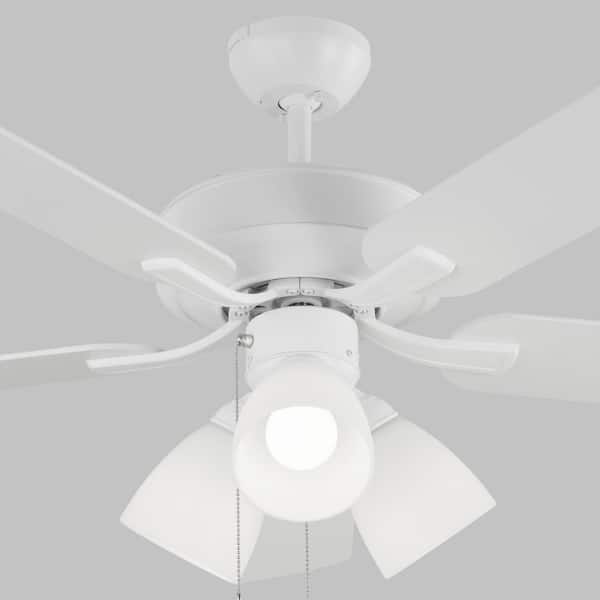 Generation Lighting Linden 52 in. Transitional Indoor Matte White