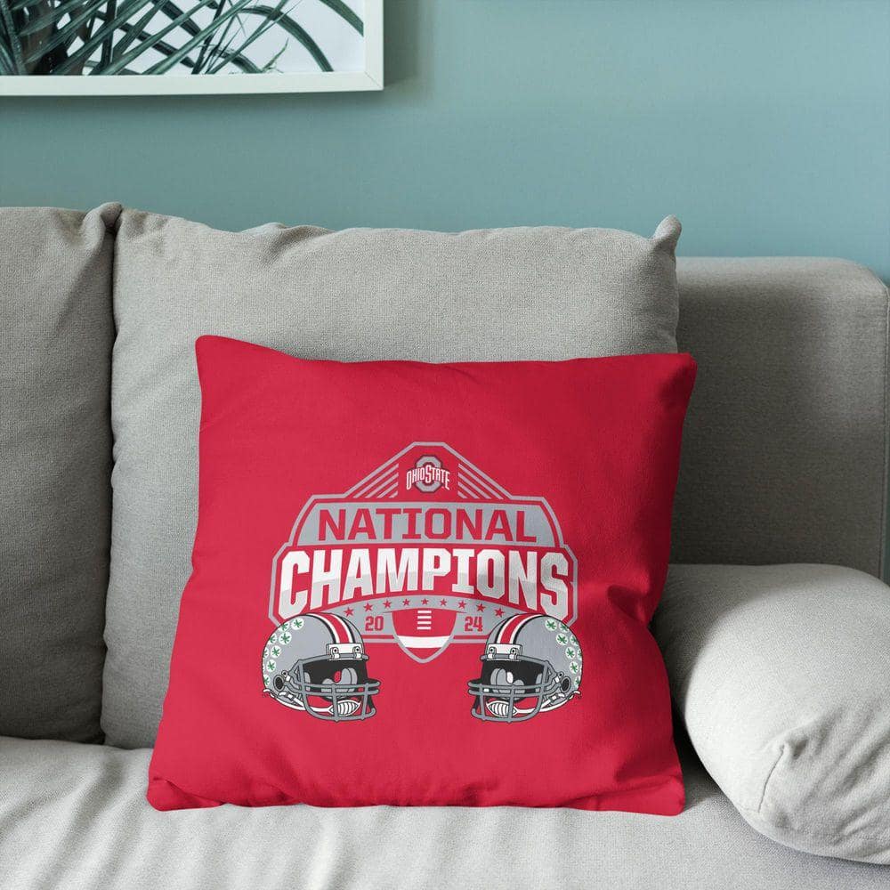 Ohio State Buckeyes NCAA 2024 FBC Champ Stance Throw Pillow 18 x 18 in.