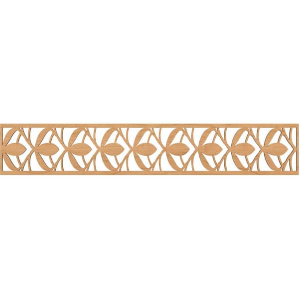 Ekena Millwork Salem Fretwork 0.25 in. D x 46.625 in. W x 8 in. L Maple Wood Panel Moulding