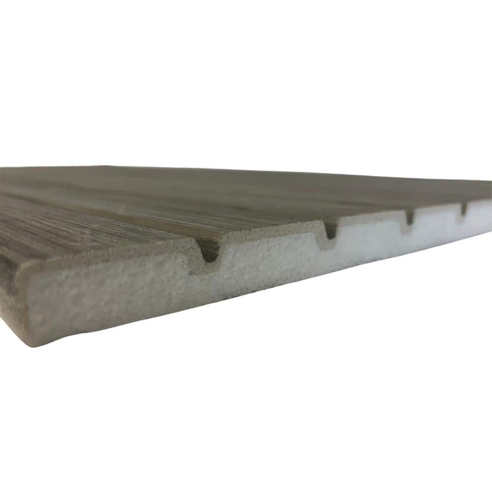 UltraLight Gray Faux Wood Wall Mural Set of Four
