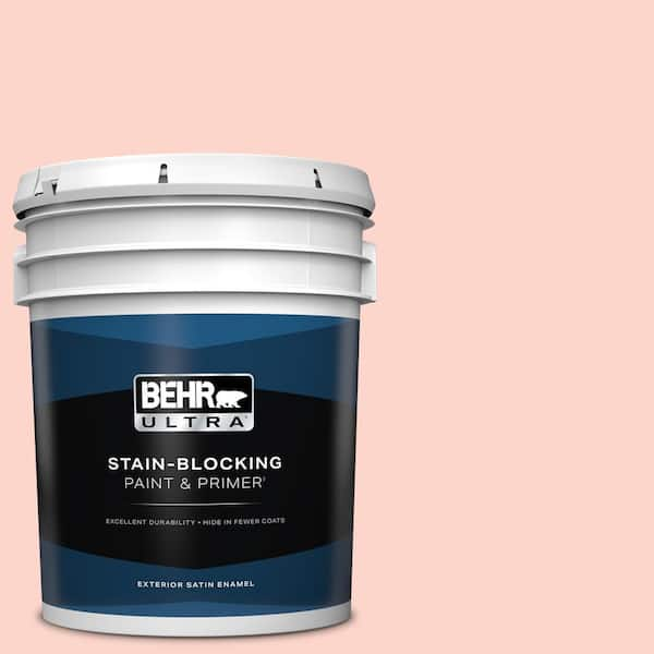 BEHR ULTRA 5 gal. #180A-2 Romantic Morn Satin Enamel Exterior Paint & Primer