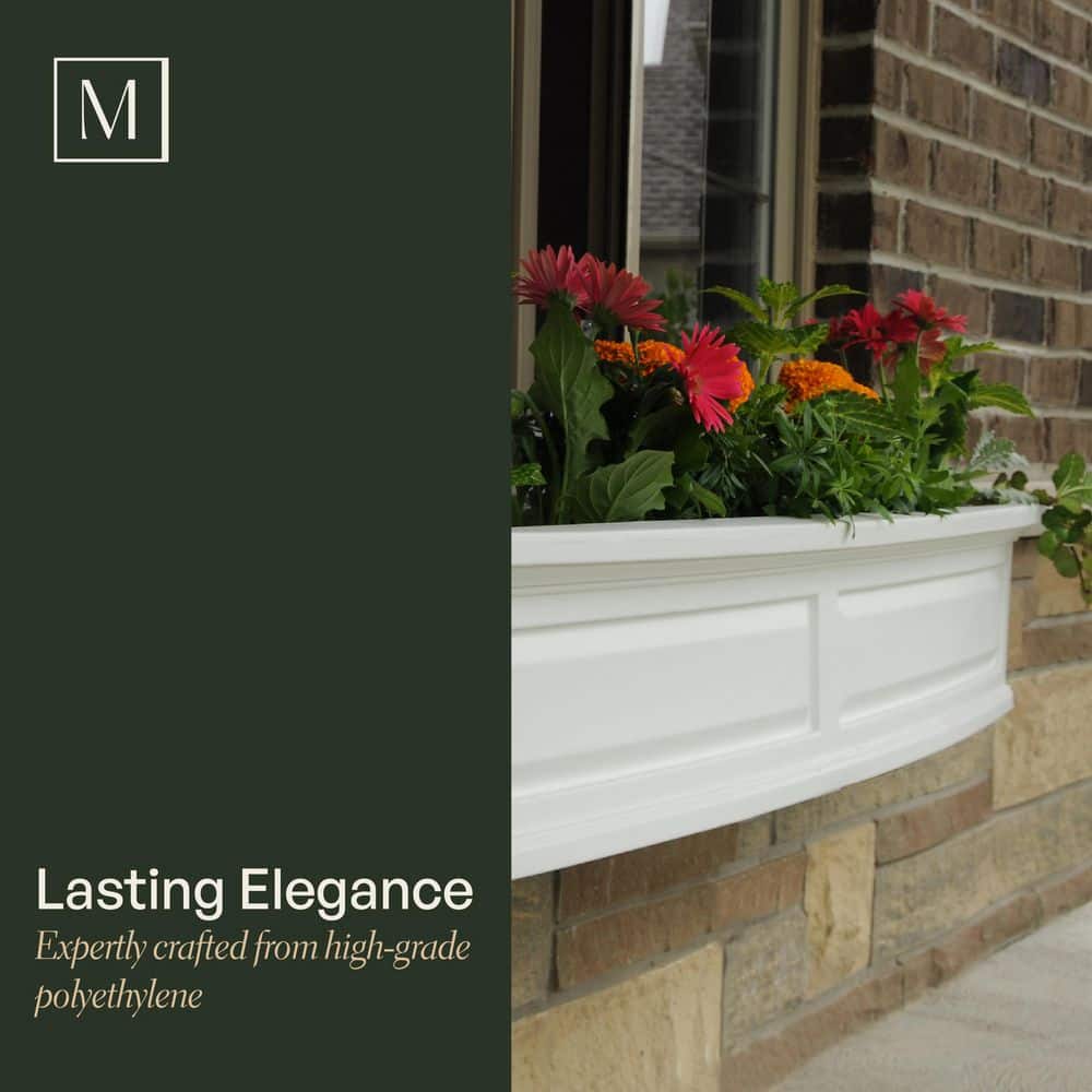Nantucket Black Polyethylene Self-Watering Window Box Planter