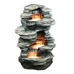 Rock 4 Level with Halogen Light Waterfall Fountain
