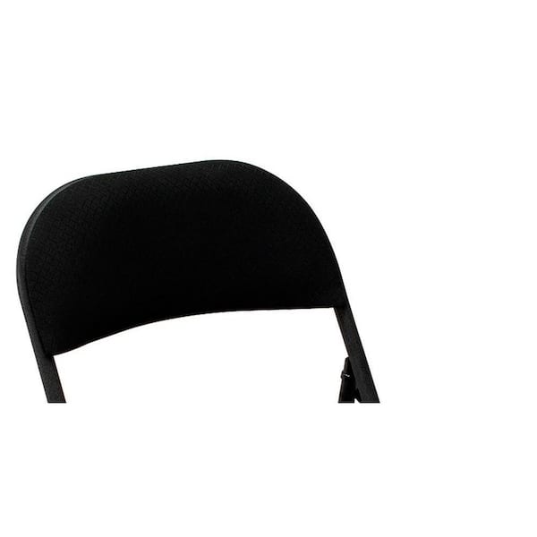 Cosco 14995JBD4E Black Vinyl Padded Seat Folding Chair (Set of 4) - 3