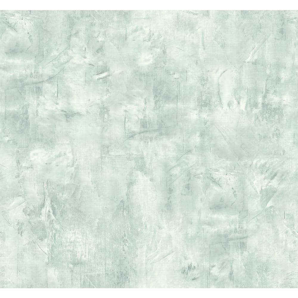 Seabrook Designs 60.75 sq. ft. Green Mist Rustic Stucco Faux Paper ...