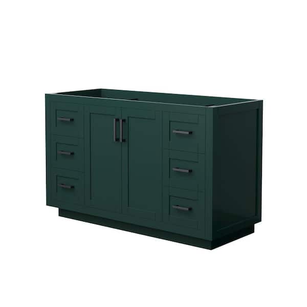 Wyndham Collection Miranda 53.25 in. W x 21.75 in. D x 33 in. H Single Bath Vanity Cabinet without Top in Green