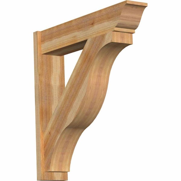 Ekena Millwork 8 in. x 38 in. x 38 in. Western Red Cedar Fuston Traditional Rough Sawn Outlooker