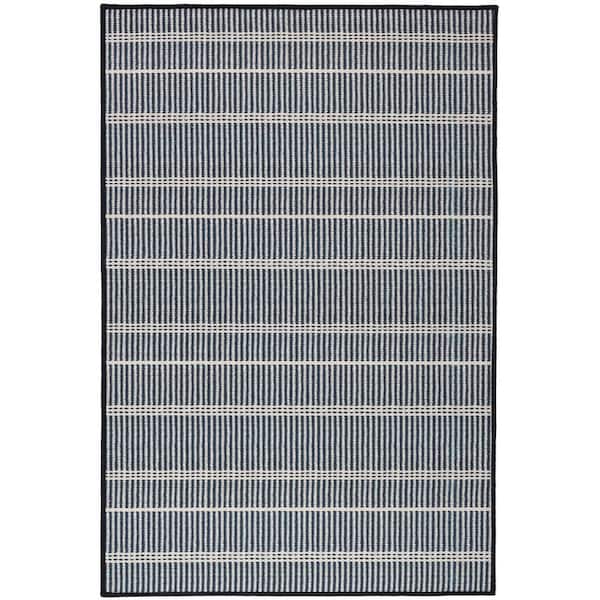 Samson Machine Washable Black 8 ft. x 10 ft. Indoor Area Rug