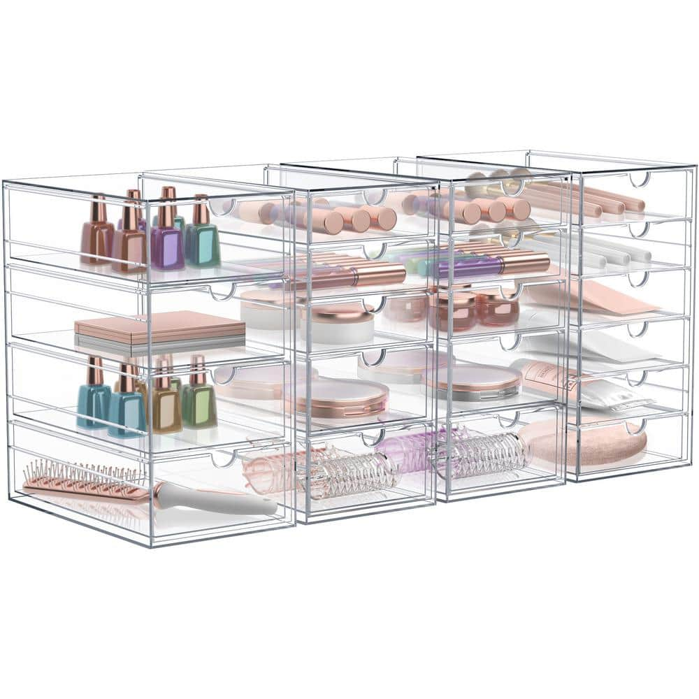 Sorbus Stackable 20-Drawers Cosmetic Organizer Clear