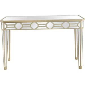 Lilian 48 in. Rectangle Champagne Glass Console Table
