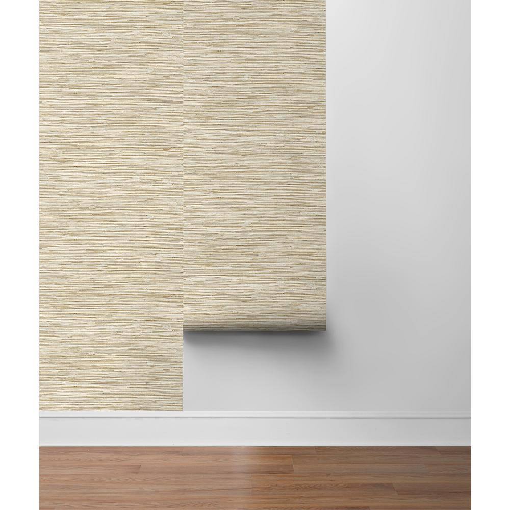 Neutral Hemp Faux Grasscloth Peel and Stick Wallpaper