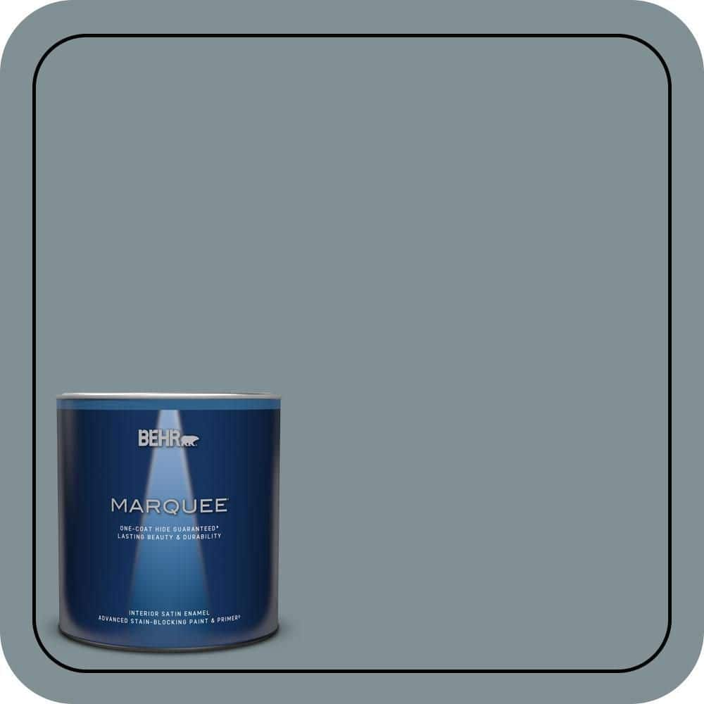 1 qt. #740F-4 Dark Storm Cloud One-Coat Hide Satin Enamel Interior Paint & Primer product image for price tracking