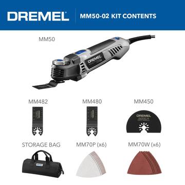 Multi-Max MM50 5 Amp Variable Speed Corded Oscillating Multi-Tool Kit with 16 Accessories and Storage Bag