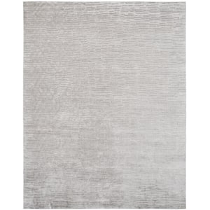 Renzo Grey 12 ft. x 15 ft. Solid Color Area Rug
