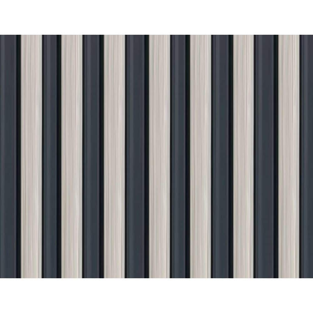 Ejoy 94.5 in. x 4.8 in. x 0.5 in. Acoustic Vinyl Wall Cladding Siding Board in Metasequoia Grey Color (Set of 4-Piece)