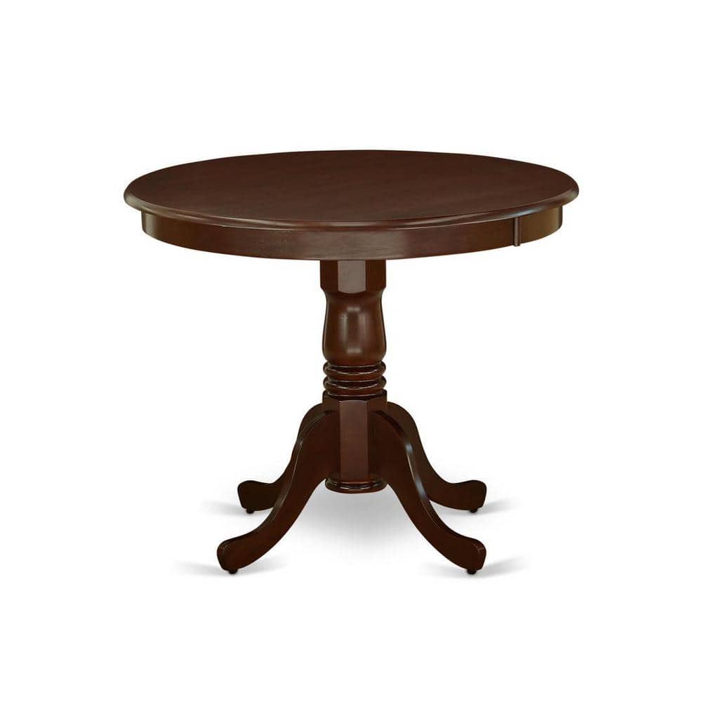 Mahogany Round Pedestal Dining Table with 4 Chairs