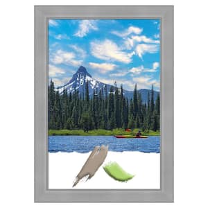 Vista Brushed Nickel Picture Frame Opening Size 20 x 30 in.