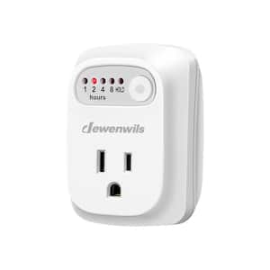 Indoor Countdown Timer Outlet, Timers for Electrical Outlets, Auto Shut Off Safety Outlet, 1-3-Prong Grounded Outlet