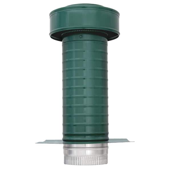 Active Ventilation 5 in. Dia. Aluminum Keepa Roof Jack with 2 in. Tail Pipe in Green