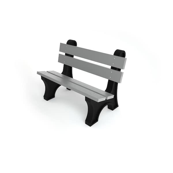Frog Furnishings 4 ft. Colonial Bench - Gray
