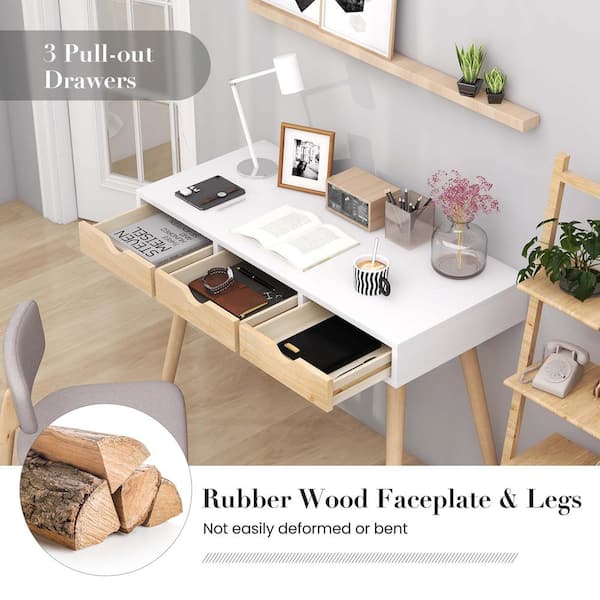 Rubber wood study table hotsell