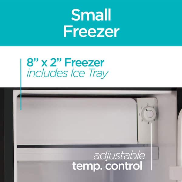 BLACK+DECKER BCRK32B Compact Refrigerator Energy Star Single Door Mini  Fridge with Freezer, 3.2 Cubic Feet, Black