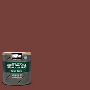 1 qt. #S170-7 Dark Cherry Mocha Solid Color Waterproofing Exterior Wood Stain and Sealer