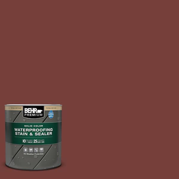 BEHR PREMIUM 1 qt. #S170-7 Dark Cherry Mocha Solid Color Waterproofing Exterior Wood Stain and Sealer