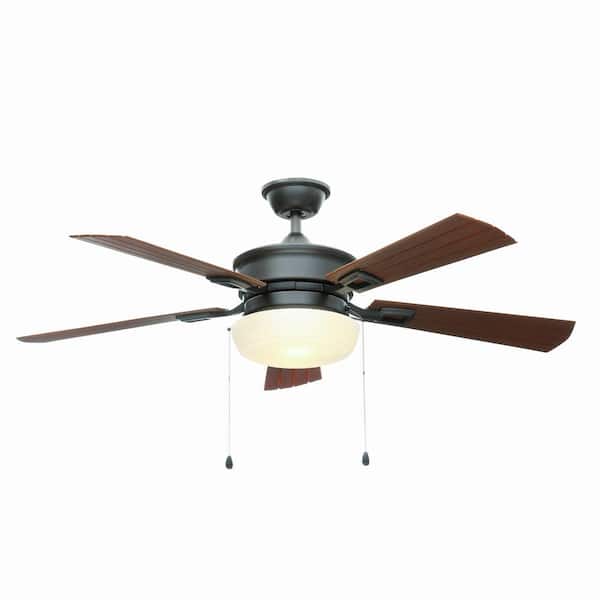 Home Decorators Collection Lake George 54 in. Indoor/Outdoor Natural Iron Ceiling Fan  with Light Kit