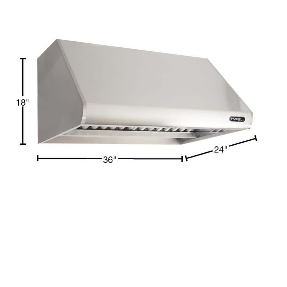 NXR 36" Stainless Steel Under Cabinet Range Hood with LED Lights