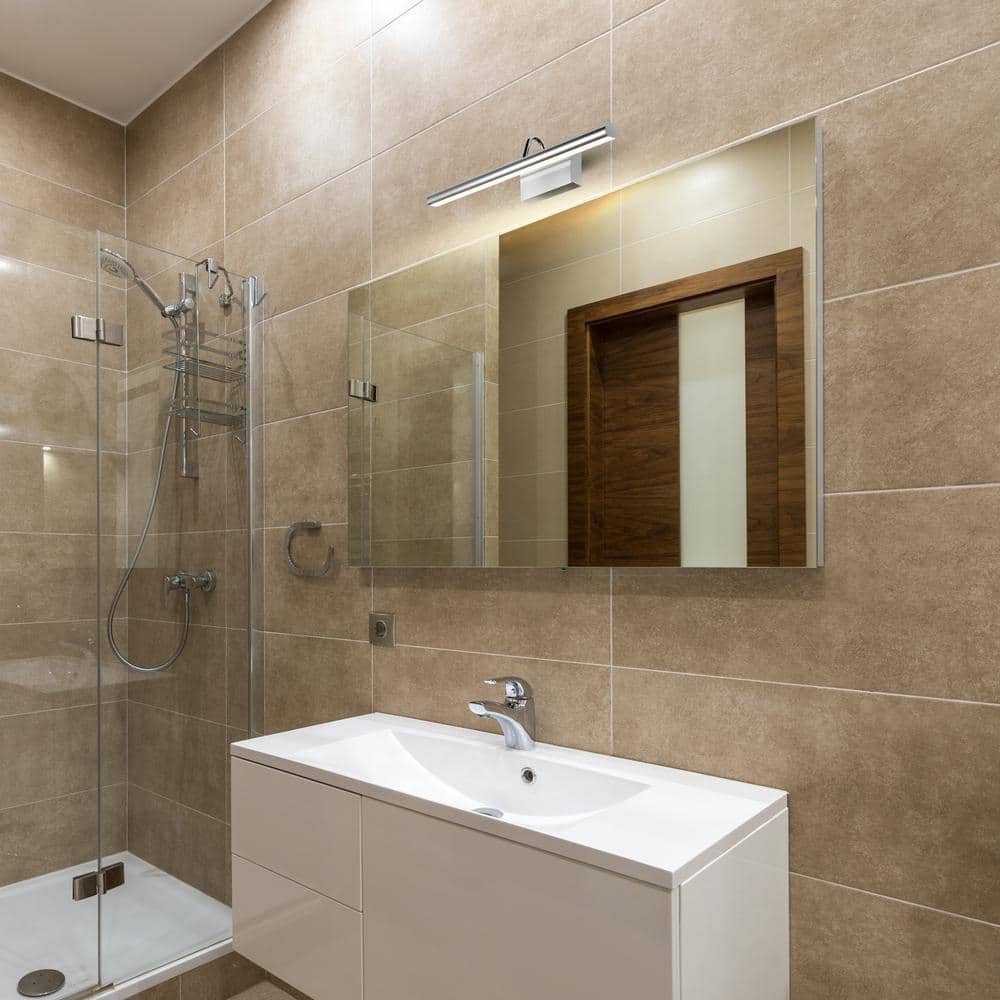 Procyon 24" Polished Chrome Slim LED Bathroom Wall Light