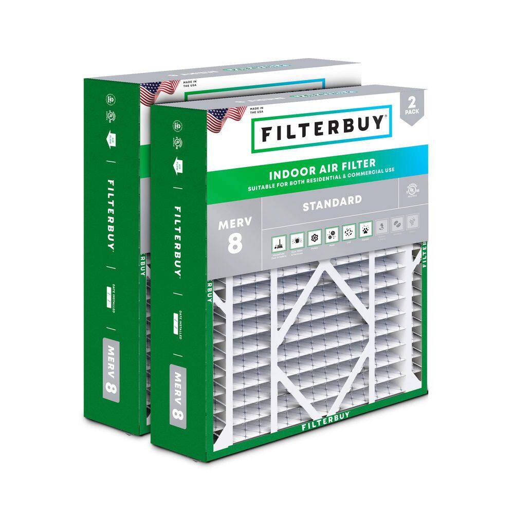 24 in. x 25 in. x 5 in. MERV 8 (FPR 5) Dust Defense Pleated HVAC AC Furnace Air Filters for Carrier and More (2-Pack) price history on PriceWatchPro