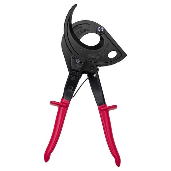 11 in. Ratcheting Cable Cutter, Heavy Duty, Steel Silicon-Manganese Blade for Cutting Up to 400 sq. mm / 780 MCM Wire