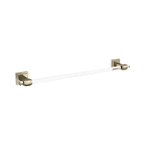 Glacio 18 in. (457 mm) L Towel Bar in Clear/Golden Champagne