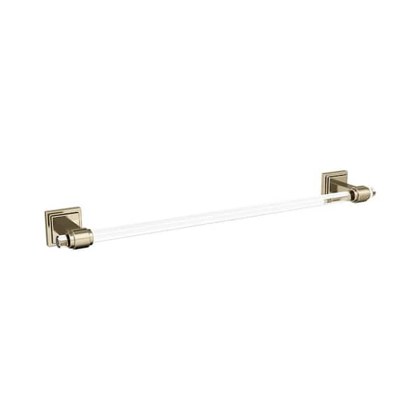 Amerock Glacio 18 in. (457 mm) L Towel Bar in Clear/Golden Champagne