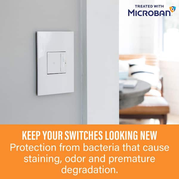 Legrand Adorne Whisper 15-amp Single-Pole/3-Way White Rocker Residential Light Switch Legrand Adorne Whisper 15-amp Single-Pole/3-Way White Rocker Residential Light Switch