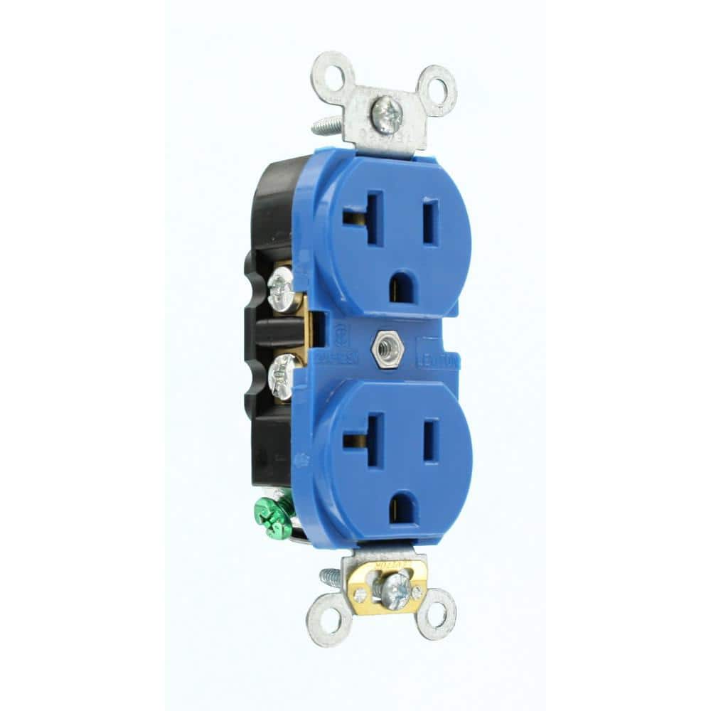 20 Amp 125 V Industrial Grade Self Grounding Duplex Outlet/Receptacle, Blue (1-Pack) 5362-SBU price history on PriceWatchPro