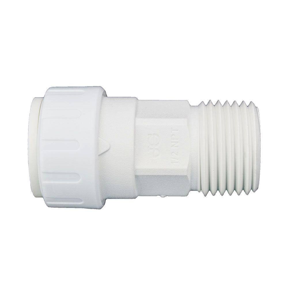 Jg Speedfit 3 8 In X 1 2 In Plastic Push To Connect Male Connector Fitting 10 Pack Psei The Home Depot